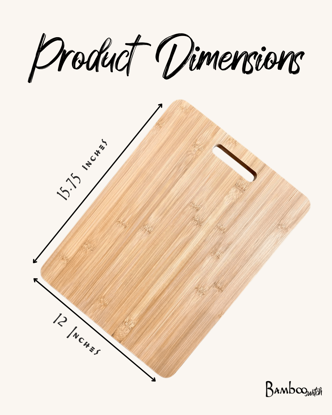 16" Bamboo Cutting Board with Handle - Bamboo Switch