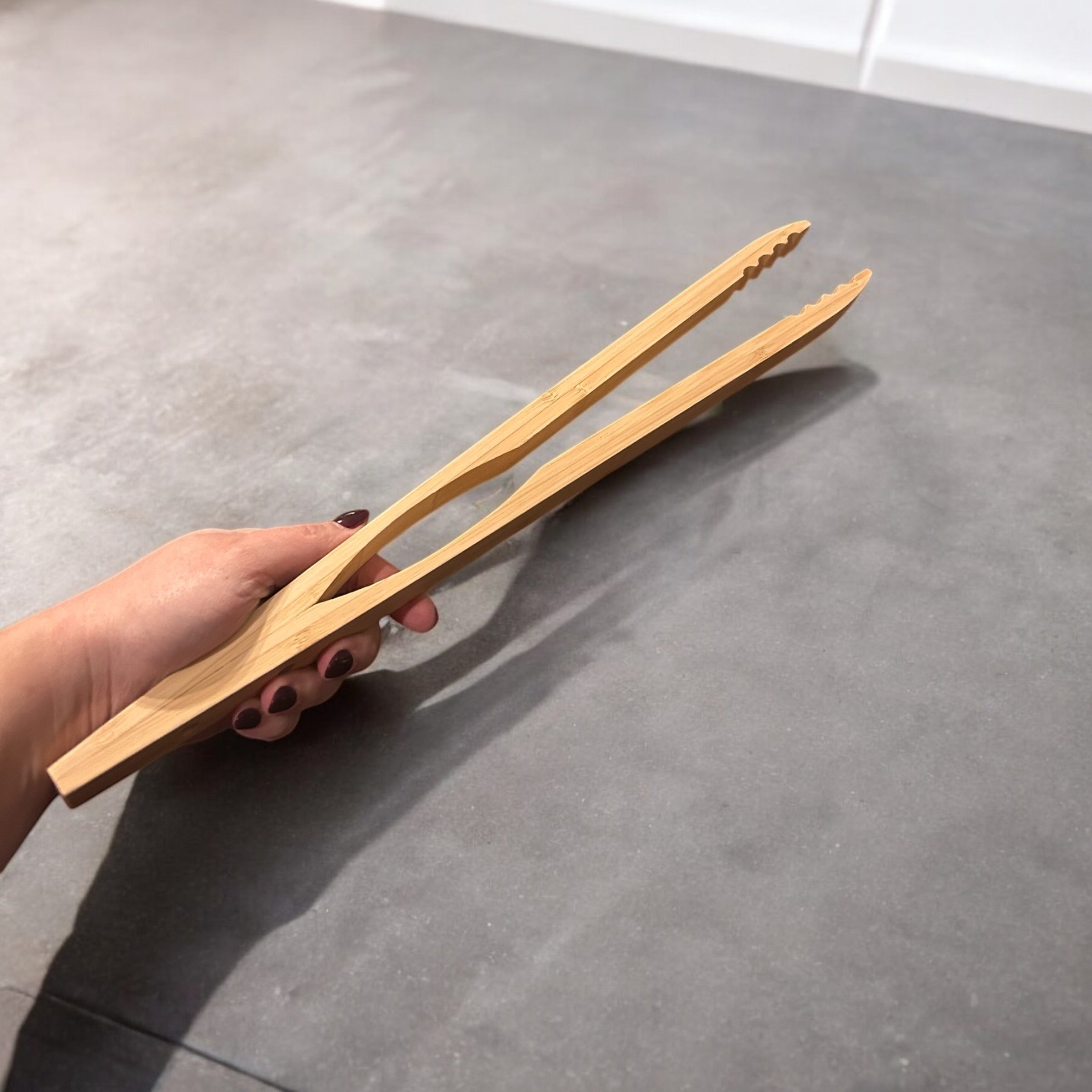 19" Bamboo Barbecue Grilling Tong - Bamboo Switch