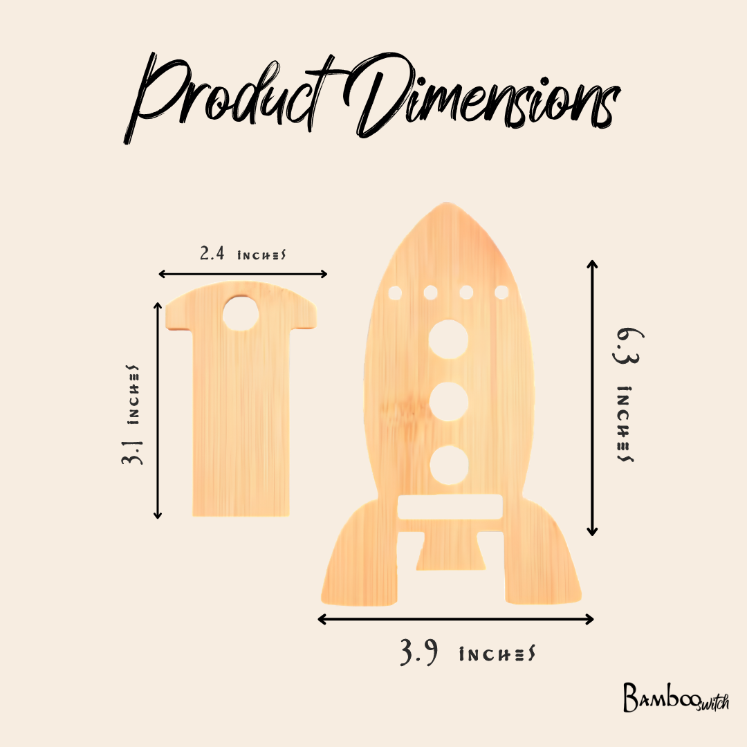 Bamboo Phone Stand Rocket Ship | Bamboo Switch