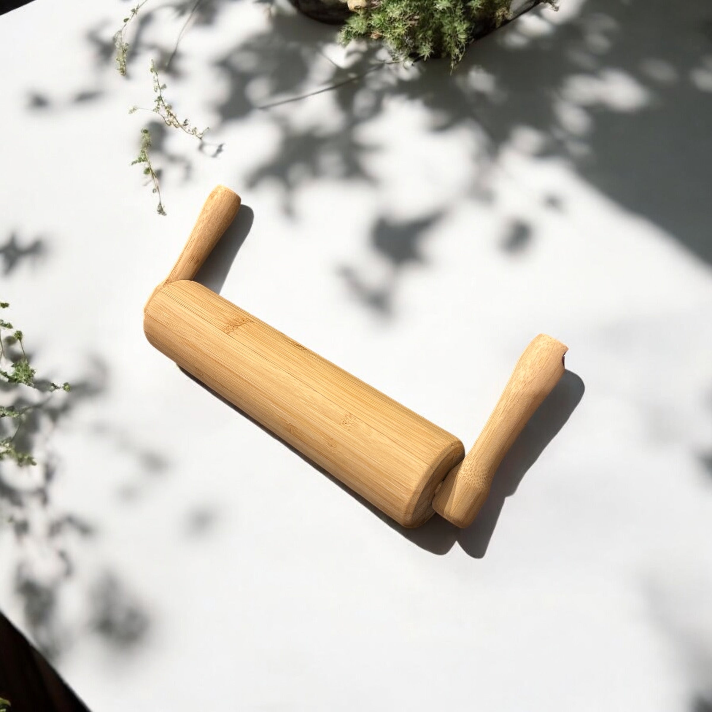 Bamboo Rolling Pin with Handles - Bamboo Switch
