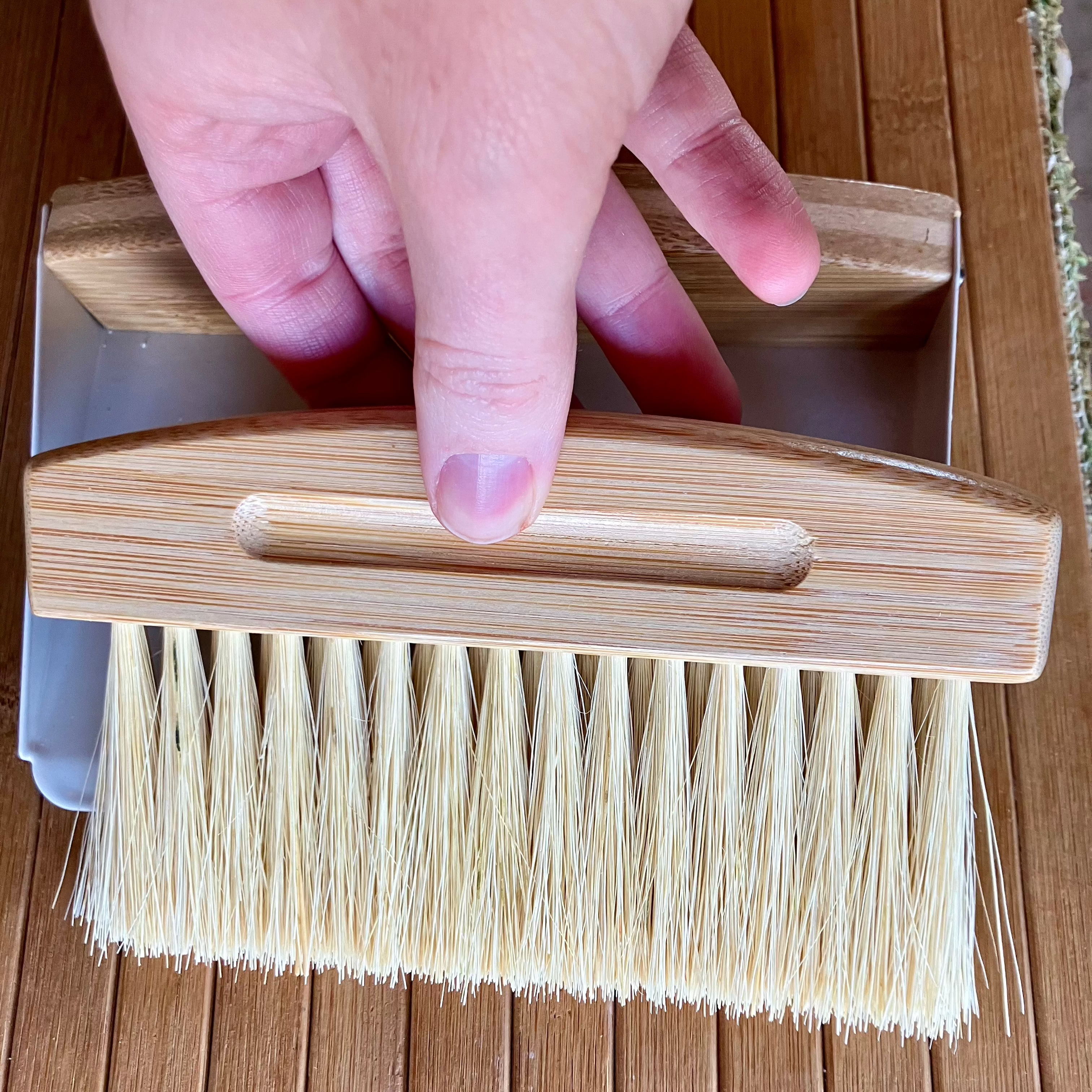 Bamboo Dust Pan With Brush - Bamboo Switch