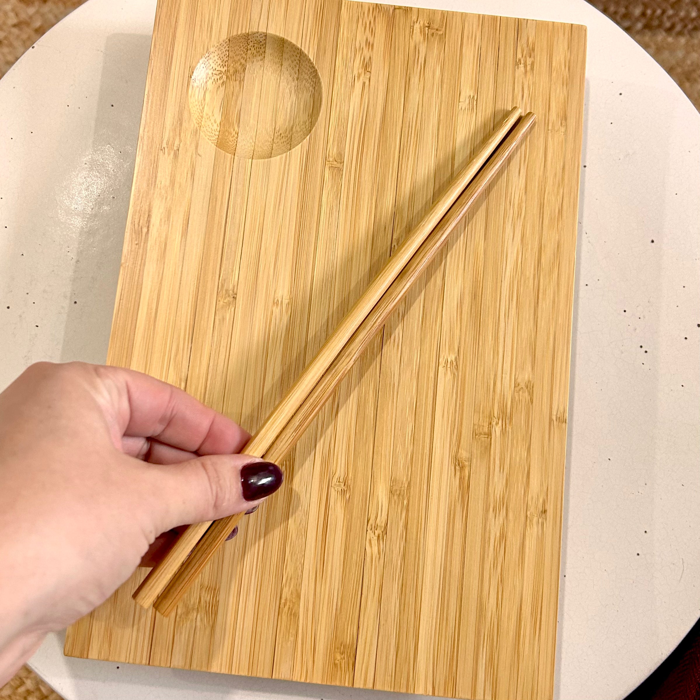 Bamboo Sushi Serving Plate & Chopsticks - Bamboo Switch