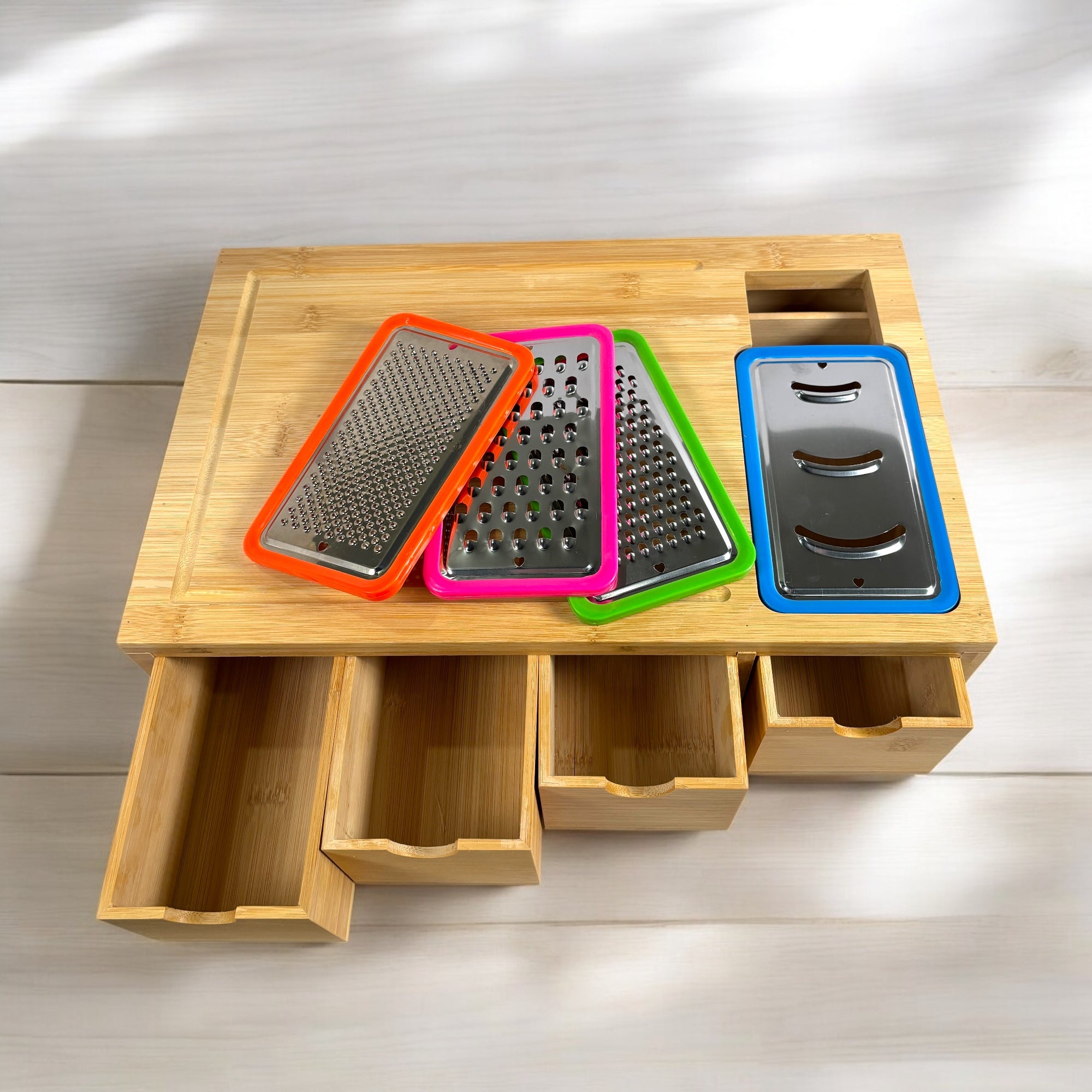 Bamboo Cutting Box Organizer