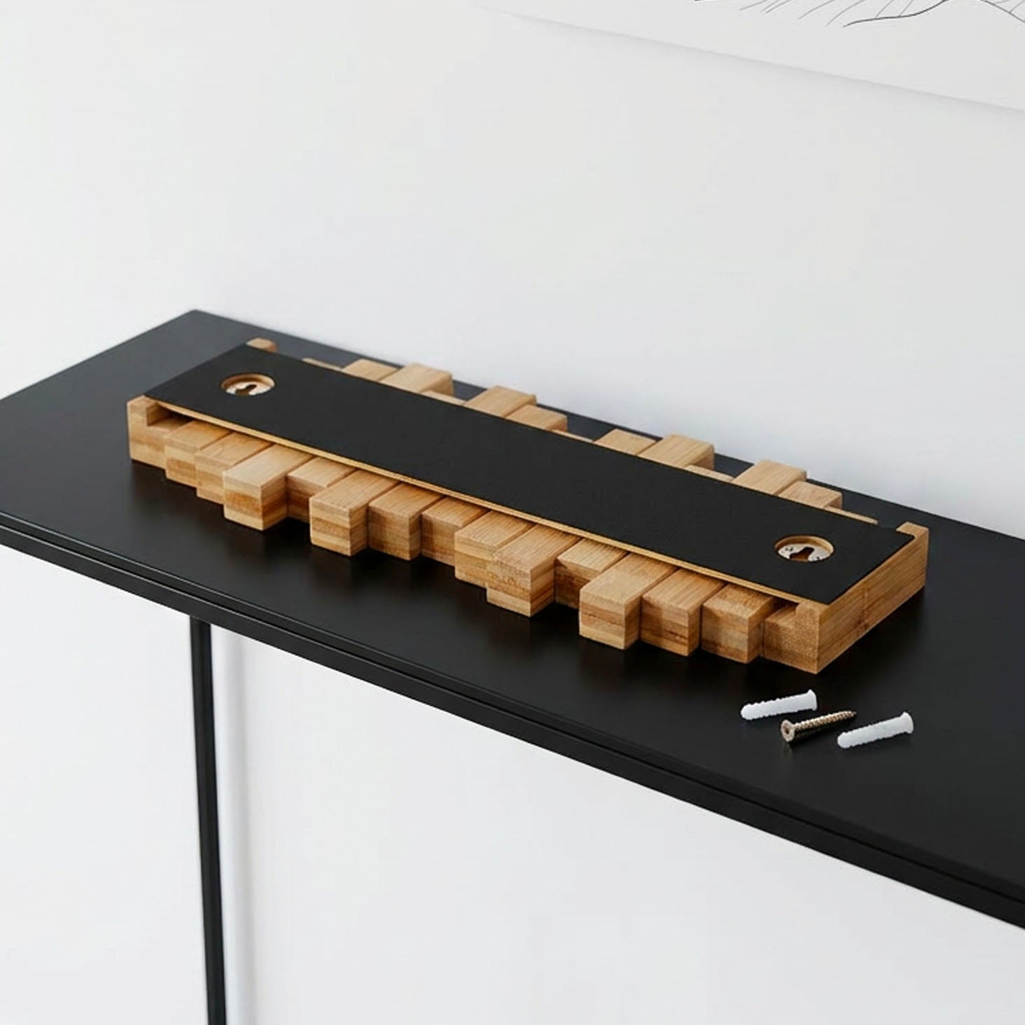 Bamboo Wall Hook Rack