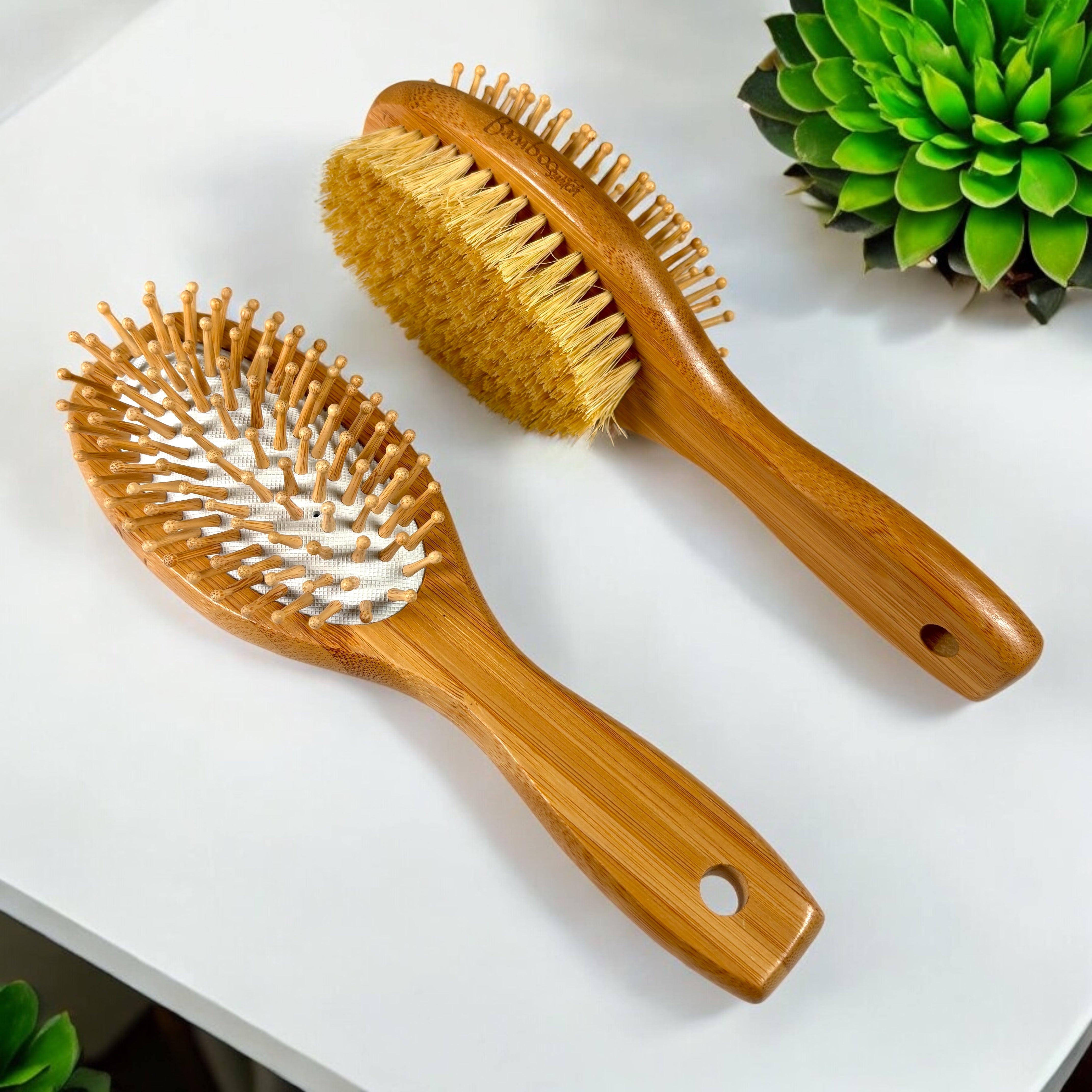 Bamboo Hairbrush | Double-Sided