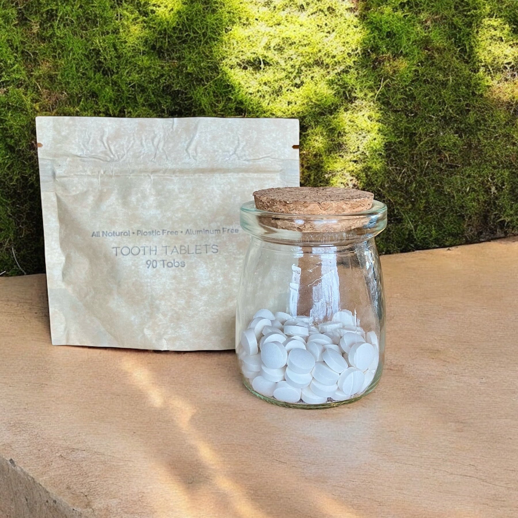 All Natural Tooth Tablets | 90ct in Glass Jar - Bamboo Switch