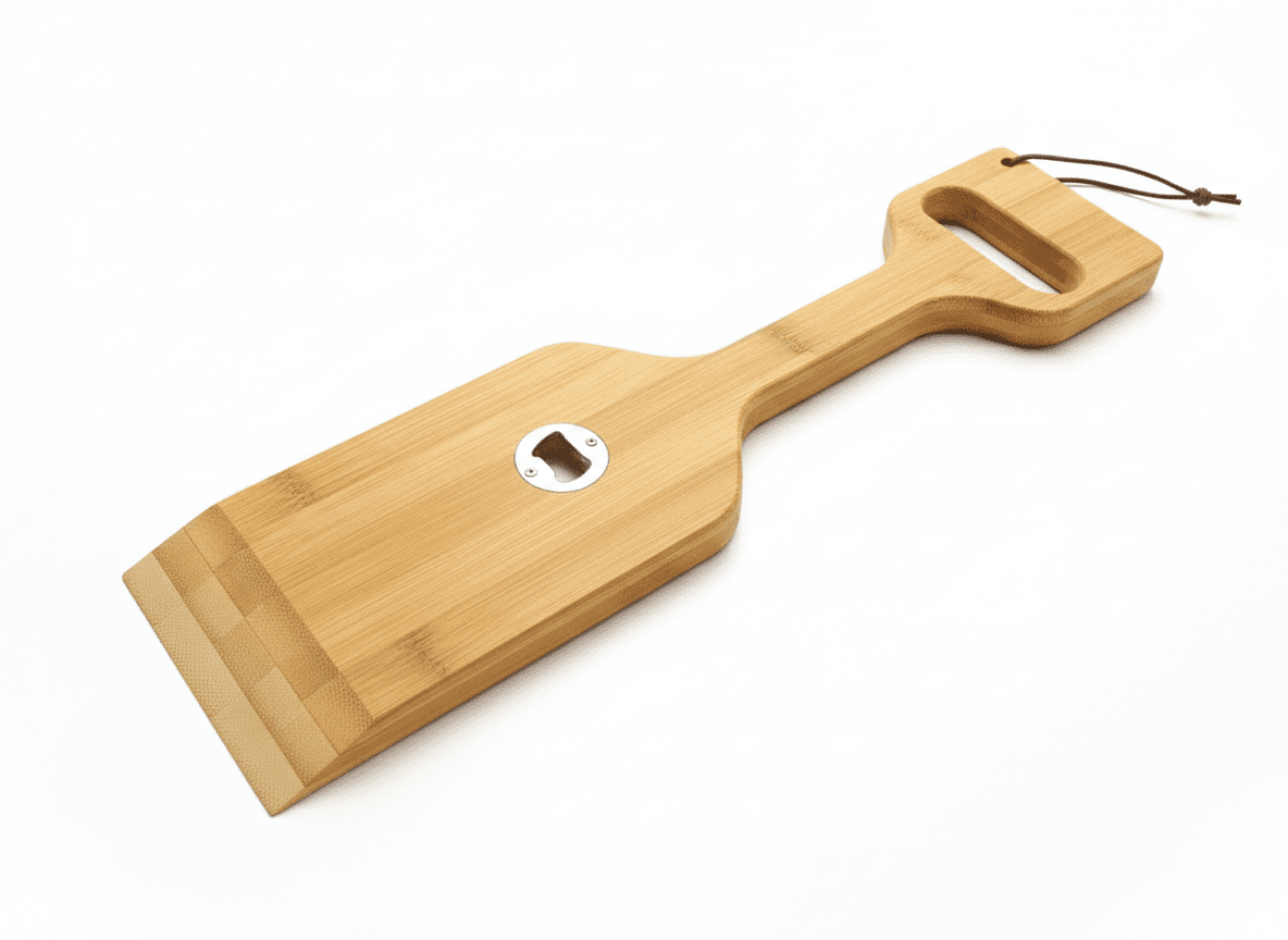 Bamboo 3 - in - 1 Grill Scraper, Spatula & Bottle Opener - Bamboo Switch