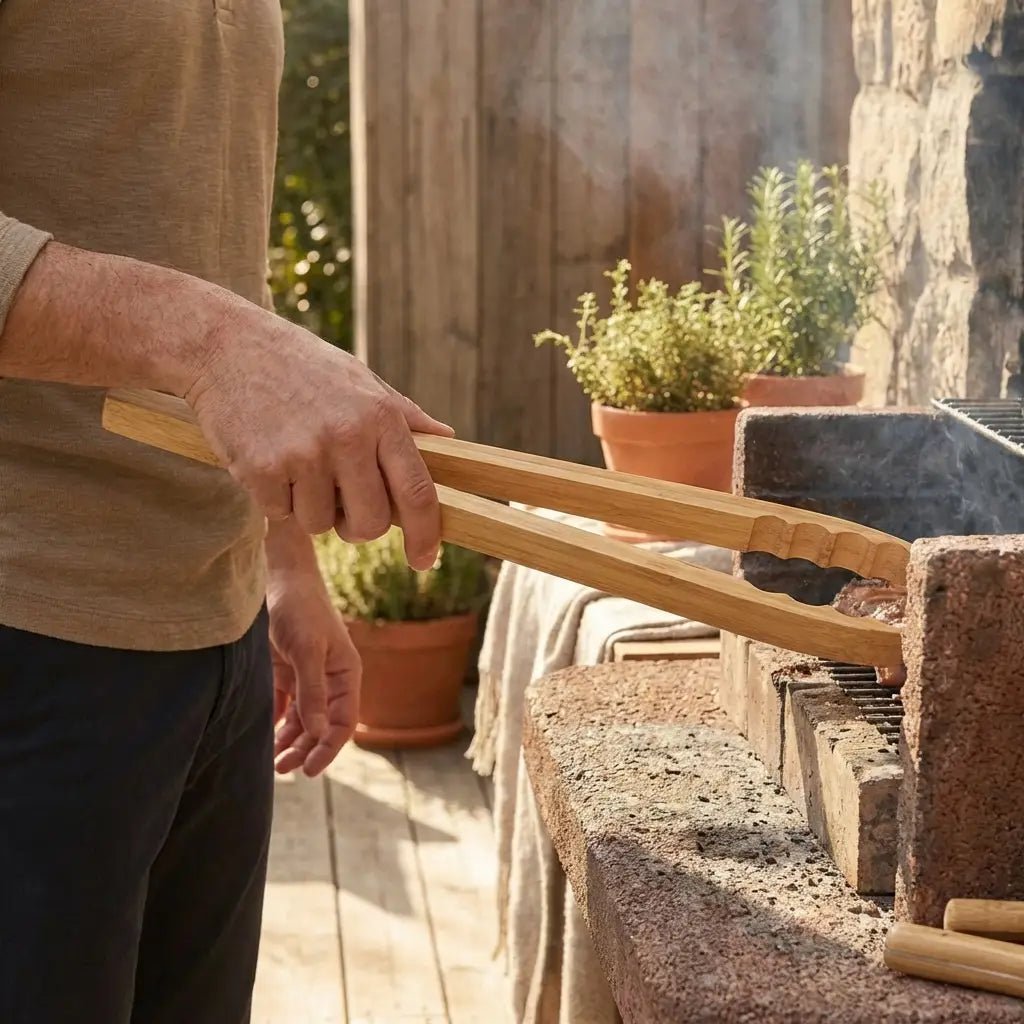 Bamboo Barbecue Grilling Tong 19" - Bamboo Switch