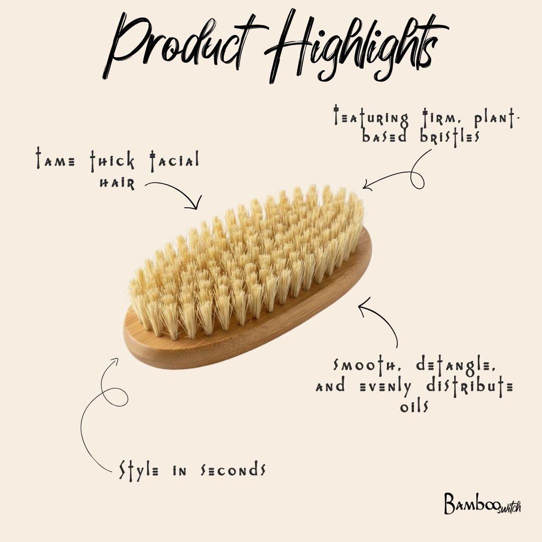 Bamboo Beard Brush - Bamboo Switch