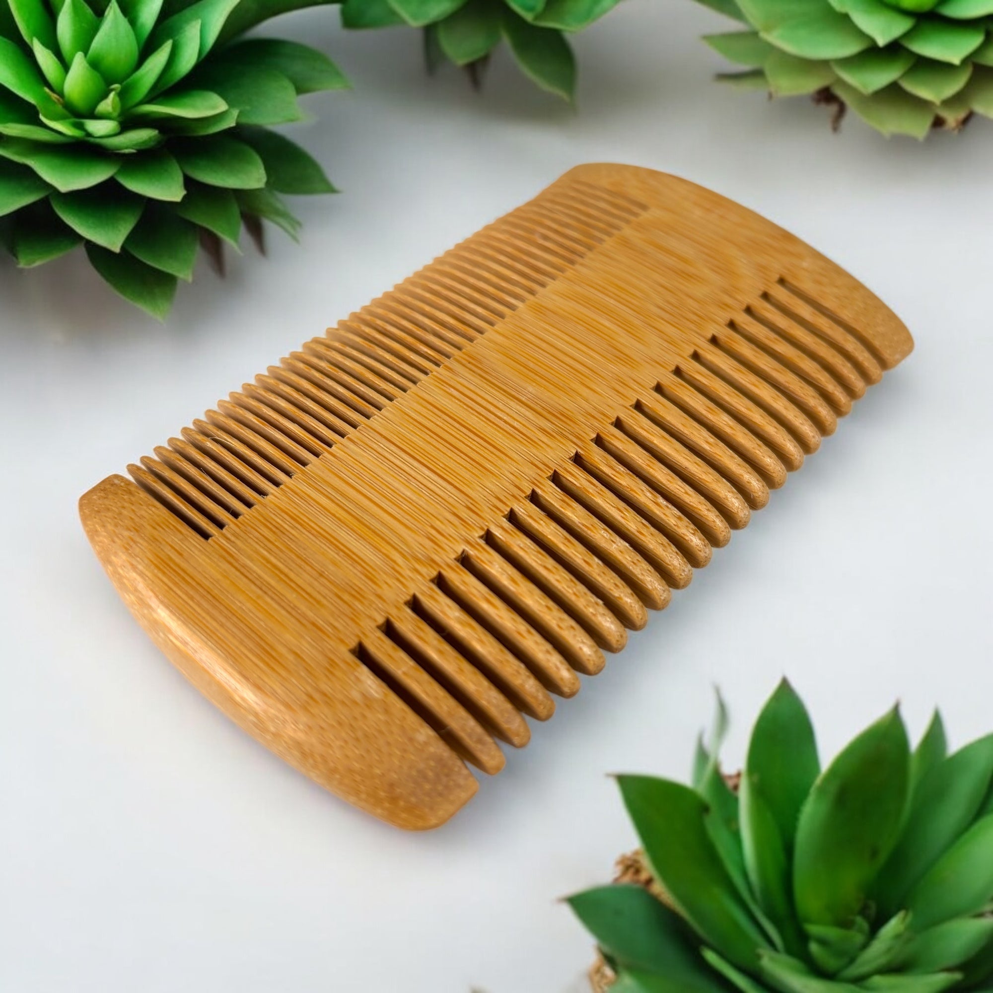 Bamboo Beard Comb | Double - Sided - Bamboo Switch