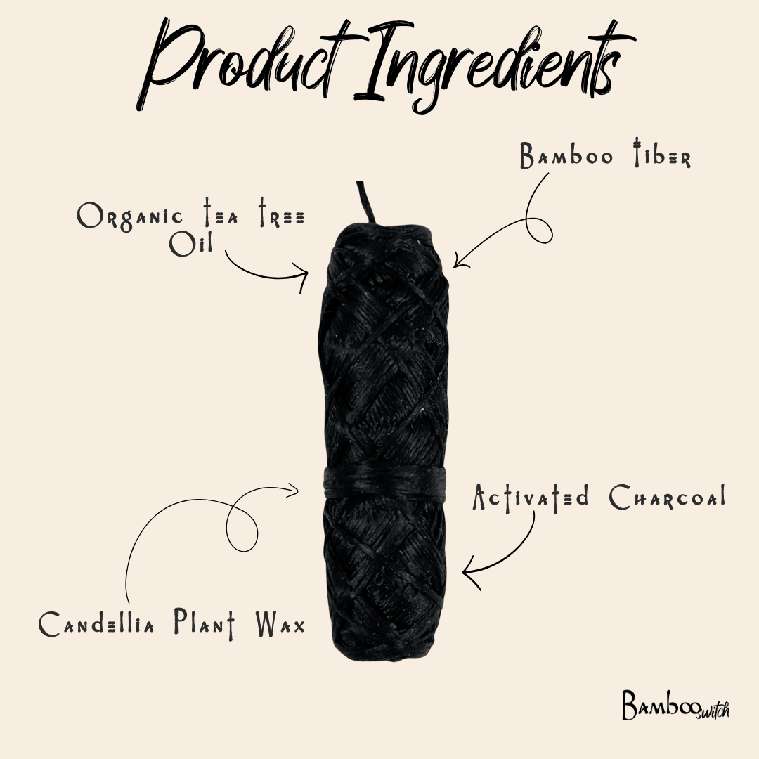 Bamboo Charcoal Floss in Glass Container - Bamboo Switch