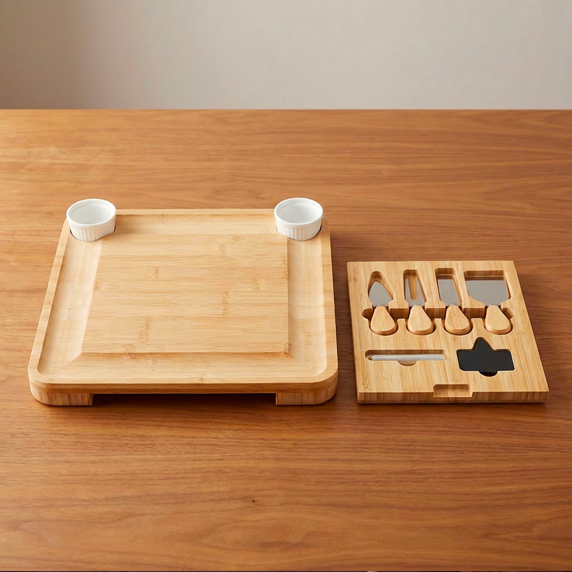 Bamboo Charcuterie Board Set with Cheese Tools - Bamboo Switch