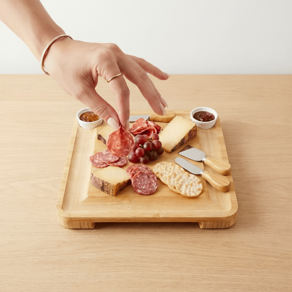 Bamboo Charcuterie Board Set with Cheese Tools - Bamboo Switch