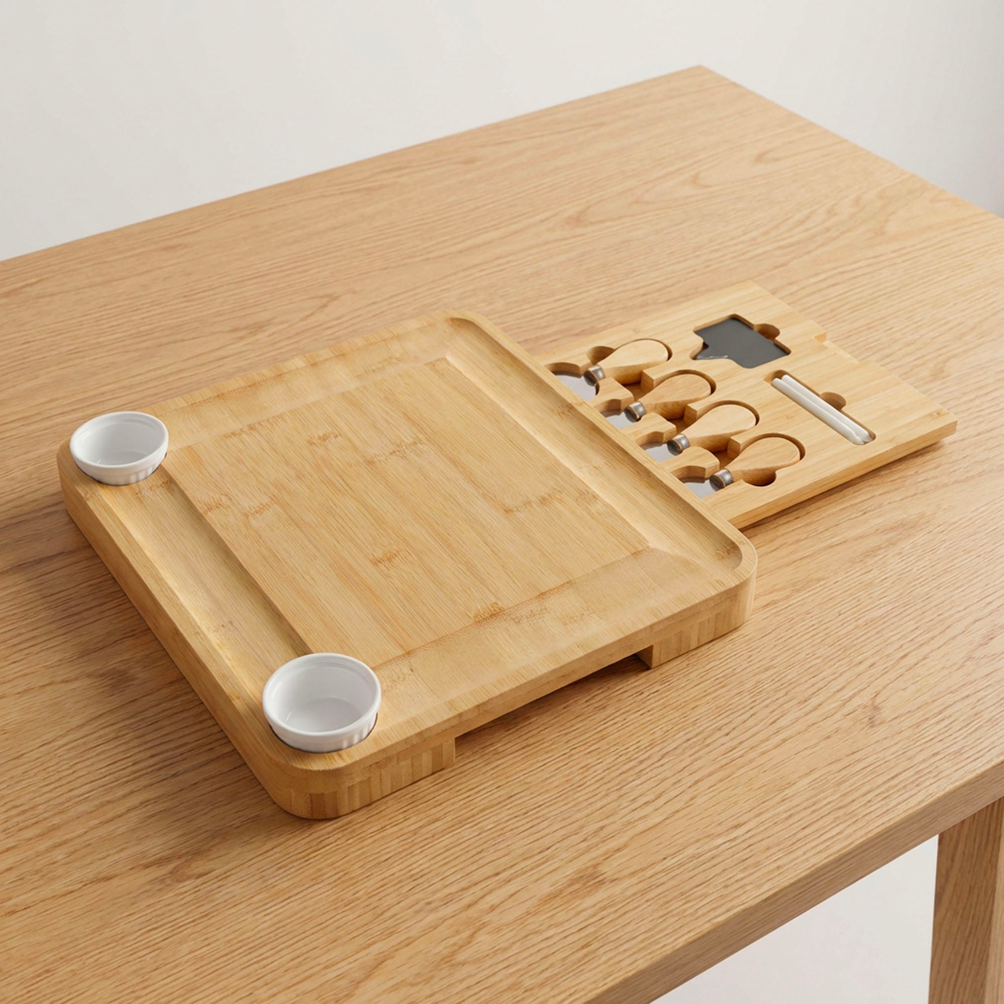 Bamboo Charcuterie Board Set with Cheese Tools - Bamboo Switch