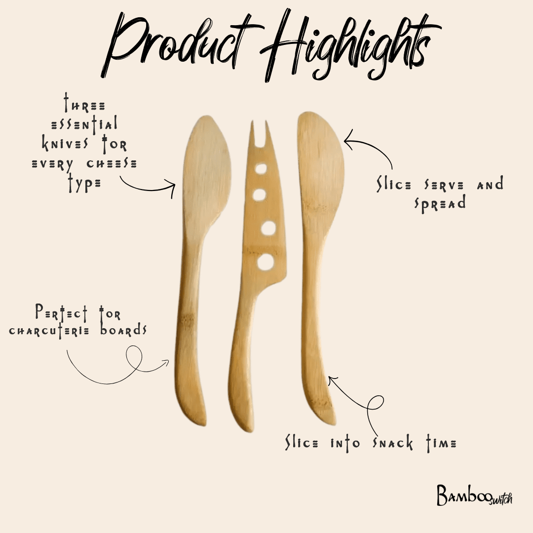 Bamboo Cheese Knife Set - Bamboo Switch