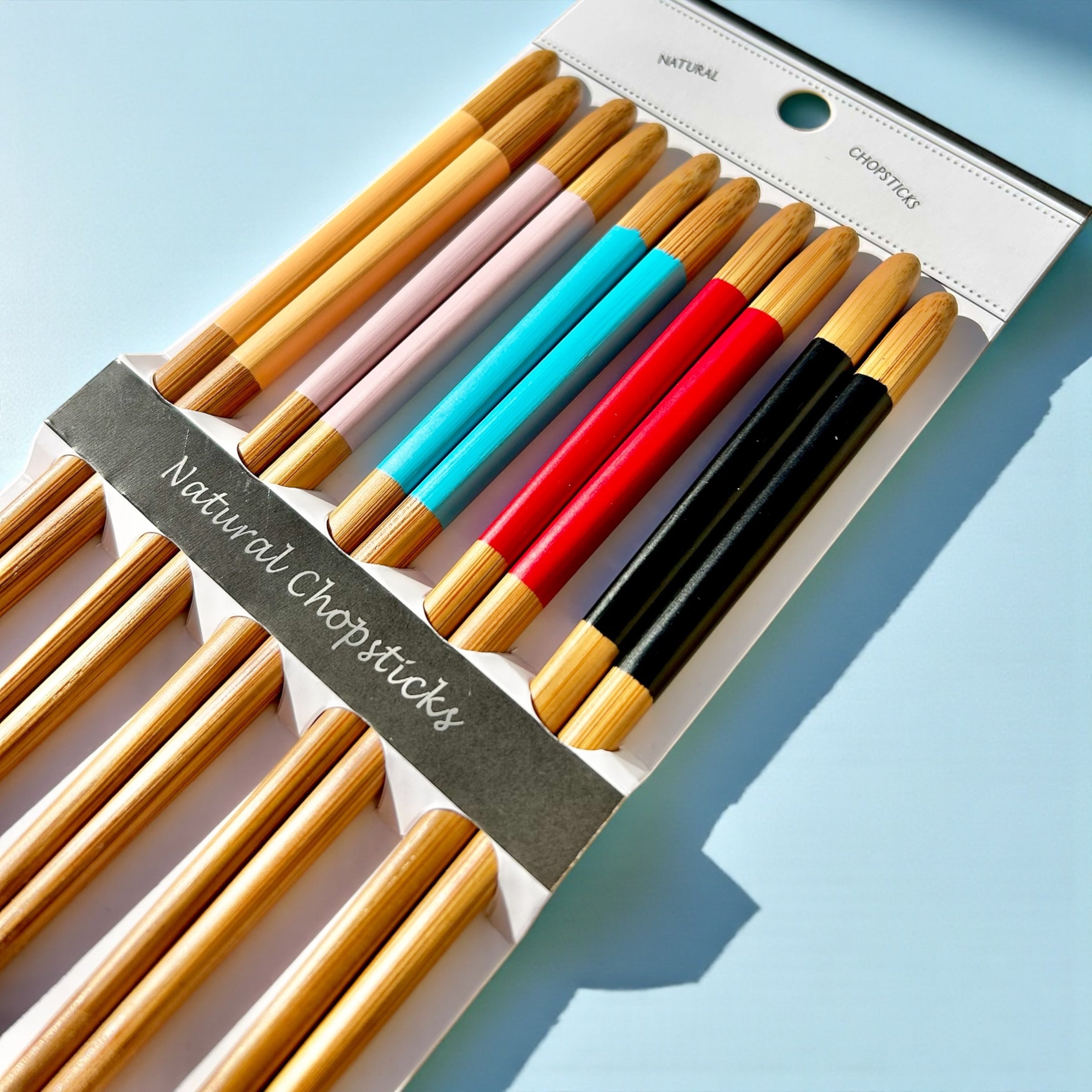 Bamboo Chopsticks Colorful Set of 5 - Bamboo Switch