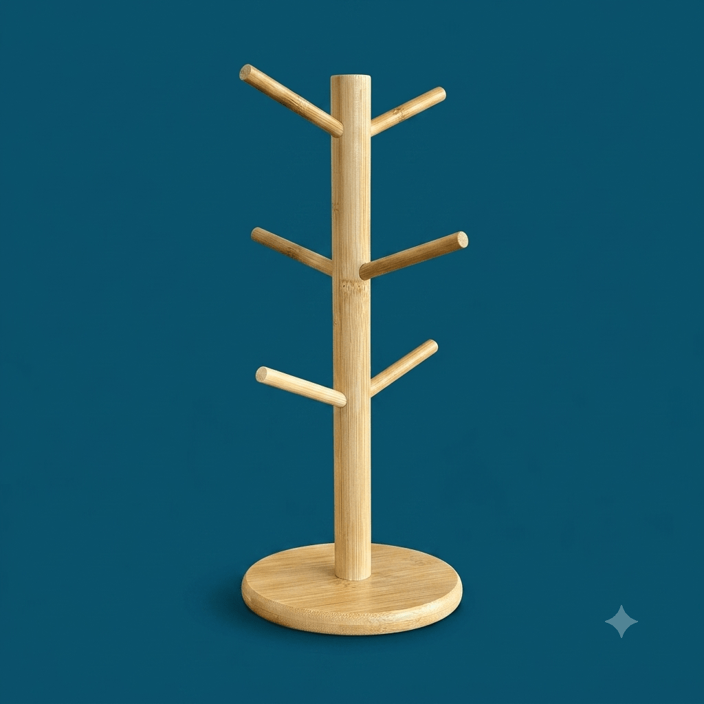 Bamboo Coffee Cup Tree Holder - Bamboo Switch