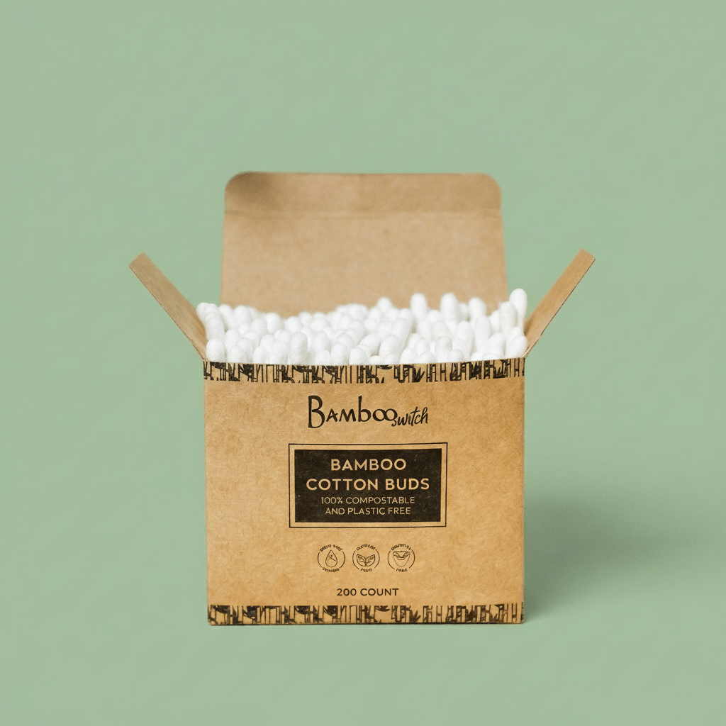 Bamboo Cotton Ear Buds 200 ct - Bamboo Switch