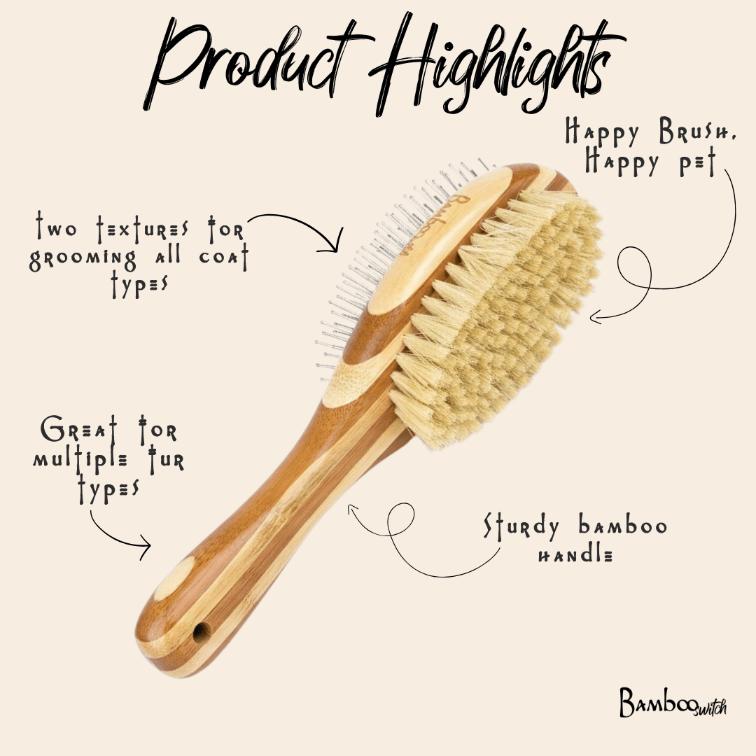 Bamboo Dog Brush for All Coats - Bamboo Switch