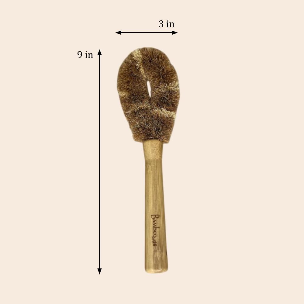 Bamboo Drink Ware Bottle Cleaning Brush | Rounded - Bamboo Switch