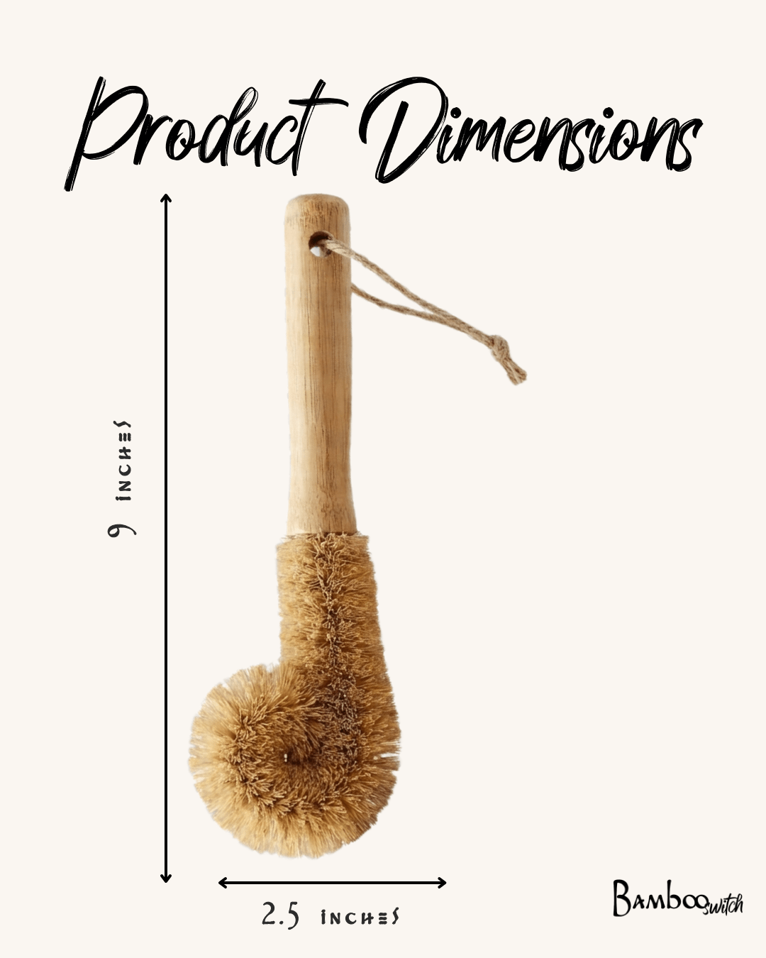 Bamboo Drinkware Cleaning Brush | Straight - Bamboo Switch