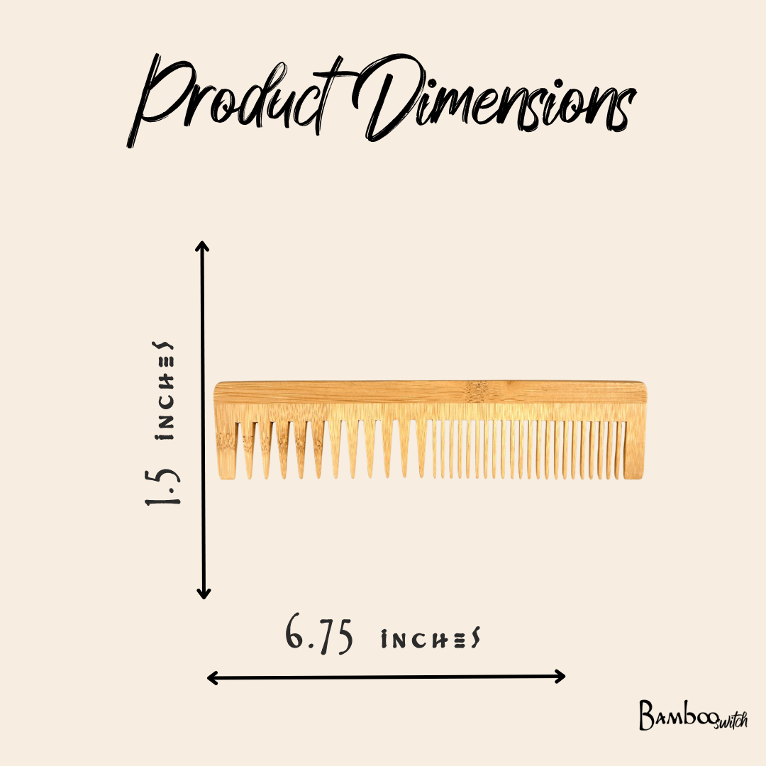 Bamboo Dual Pocket Comb - Bamboo Switch