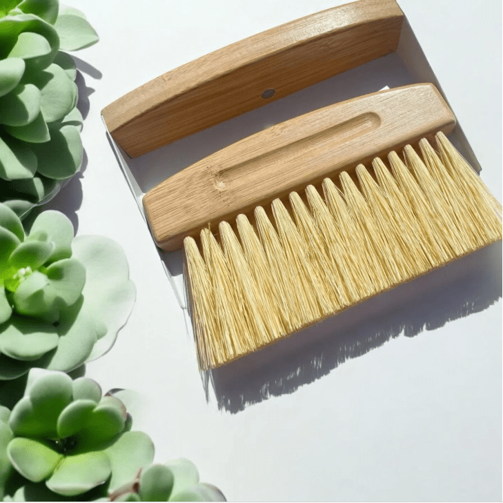 Bamboo Dust Pan With Brush - Bamboo Switch