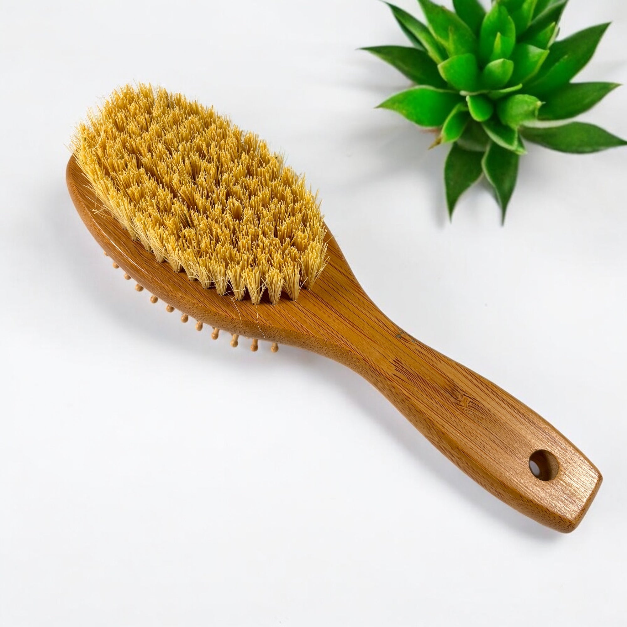 Bamboo Hairbrush | Double - Sided - Bamboo Switch