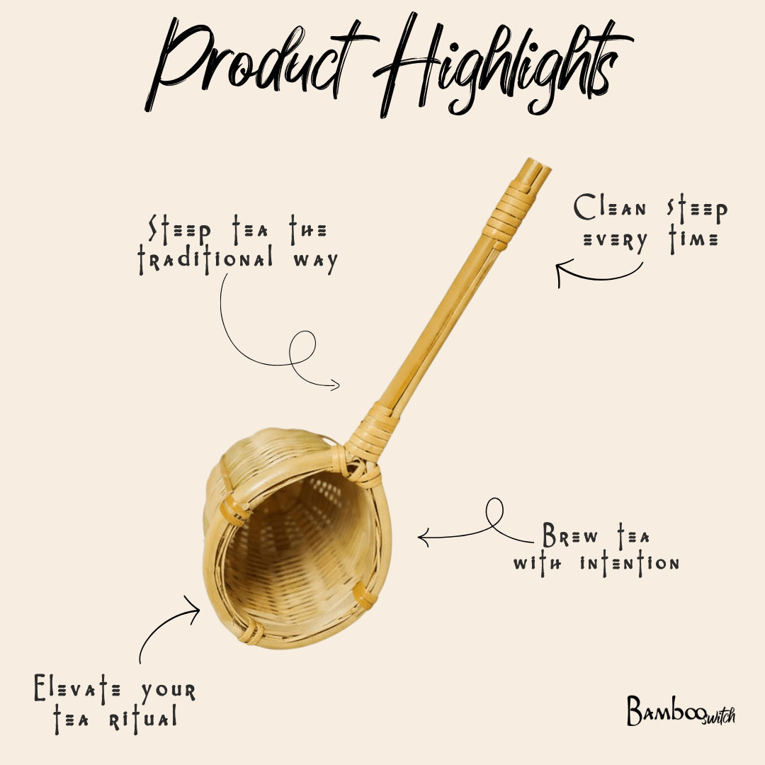 Bamboo Hand Woven Tea Strainer - Bamboo Switch