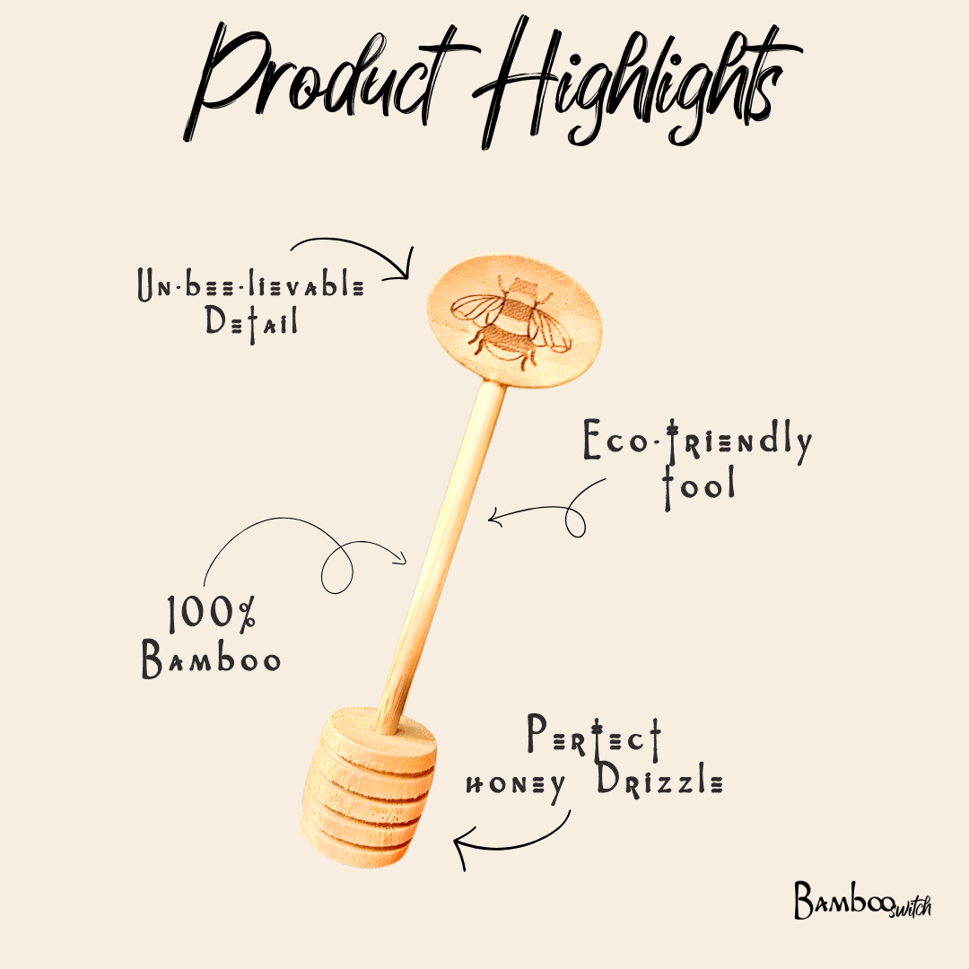 Bamboo Honey Dipper Wand - Bamboo Switch