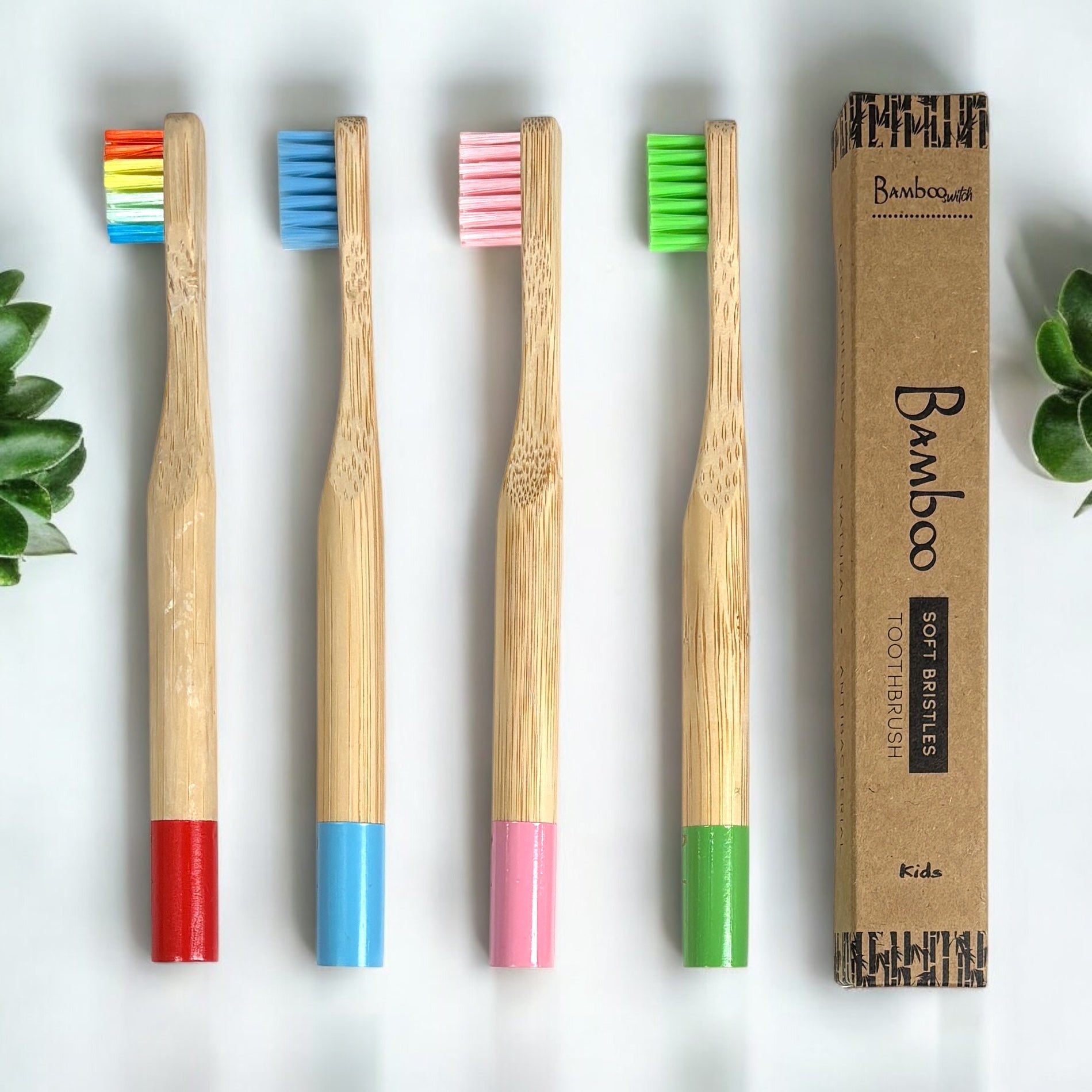 Bamboo Toothbrushes for Kids | Round Handle - Bamboo Switch