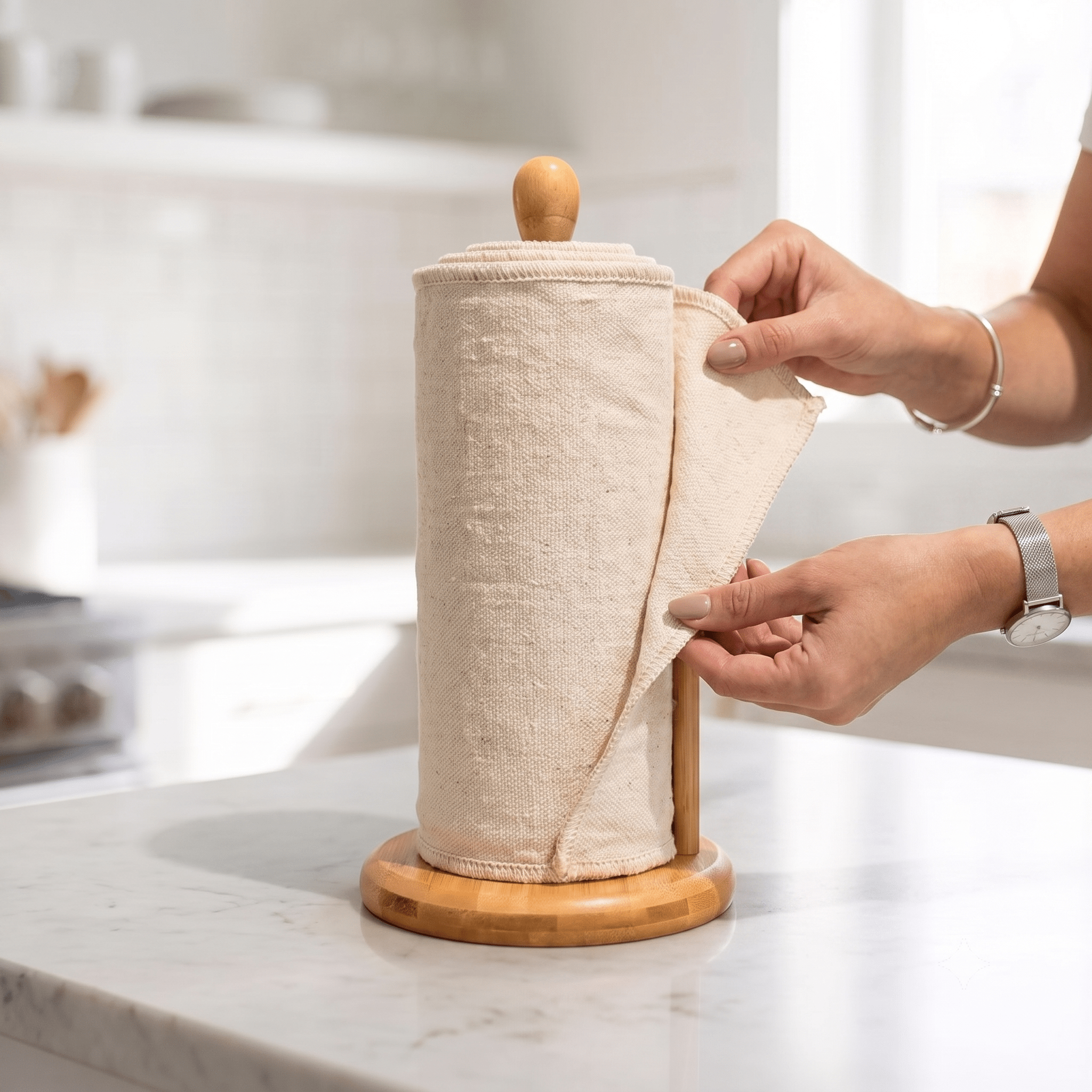 Bamboo Kitchen Paper Towel Holder - Bamboo Switch