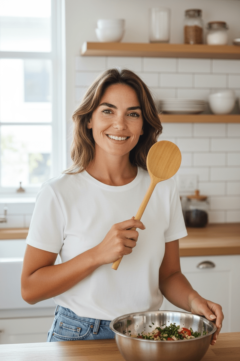 Bamboo Long Handle Round Spoon - Bamboo Switch