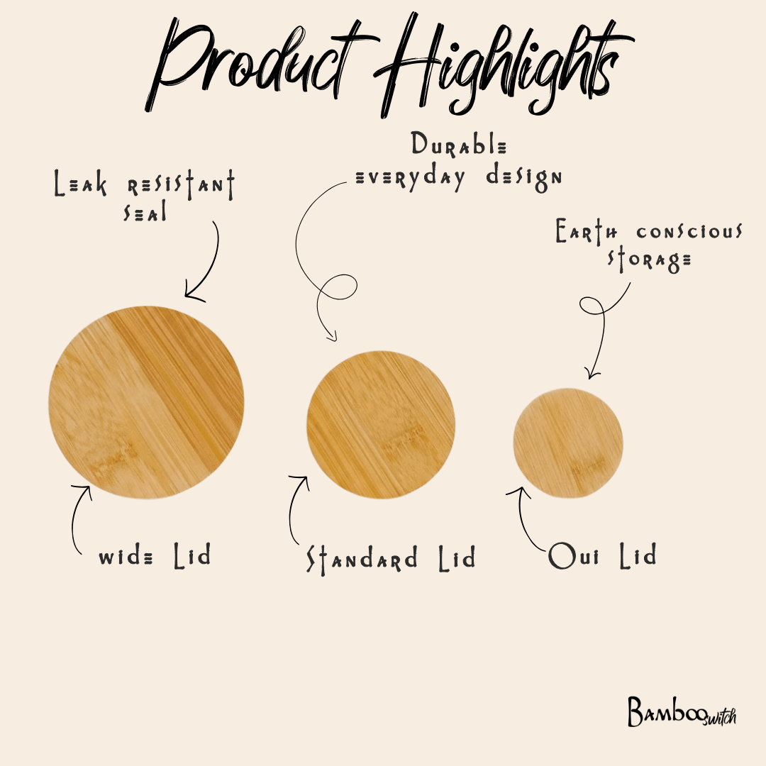 Bamboo Mason Jar Lids - Bamboo Switch