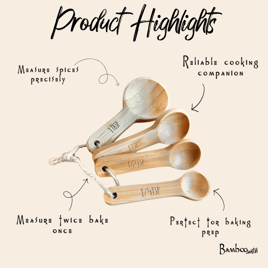 Bamboo Measuring Spoons Set - Bamboo Switch
