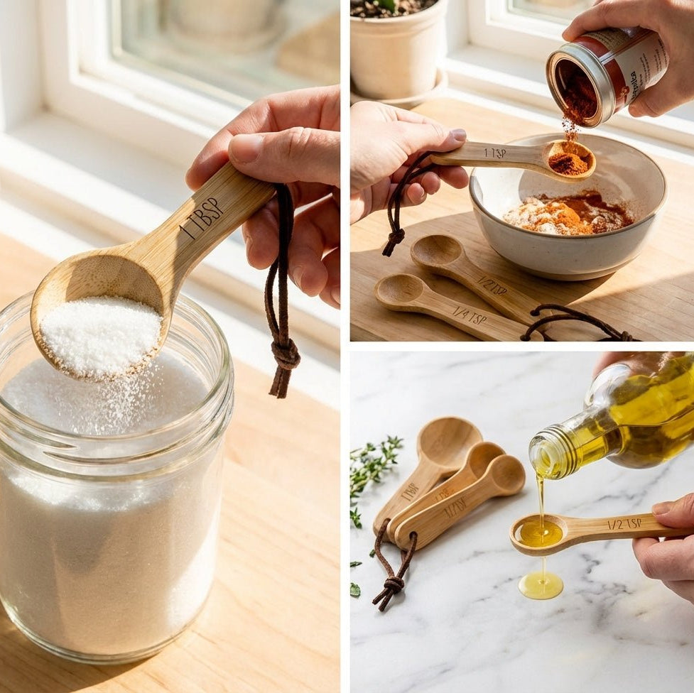 Bamboo Measuring Spoons Set - Bamboo Switch