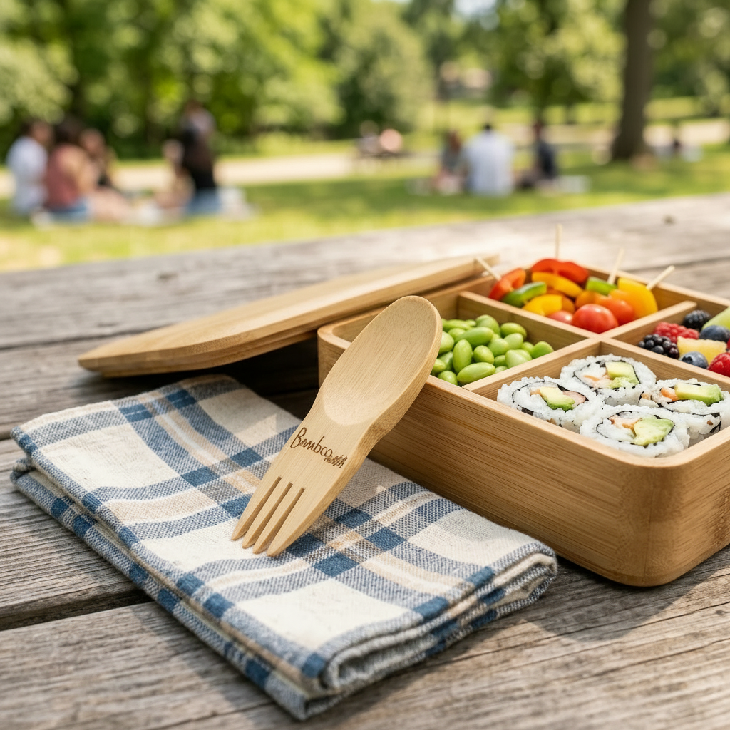 Bamboo Mini Spork Utensil - Bamboo Switch