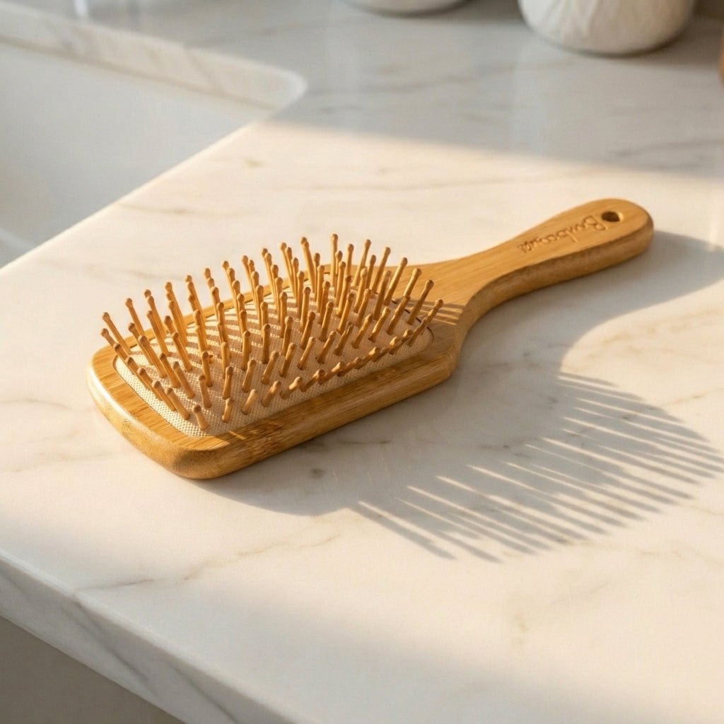 Bamboo Paddle Hairbrush (Square)