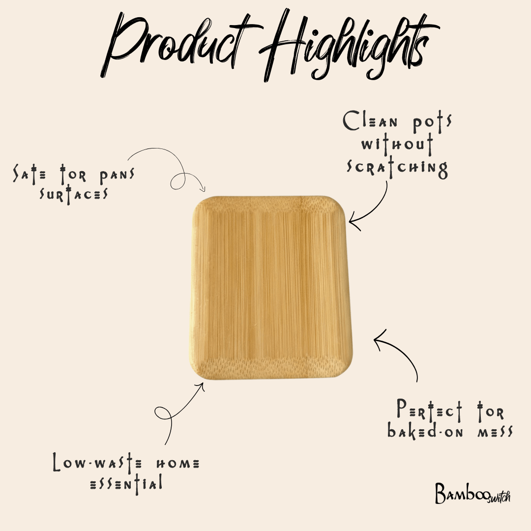 Bamboo Pot & Pan Scraper - Bamboo Switch