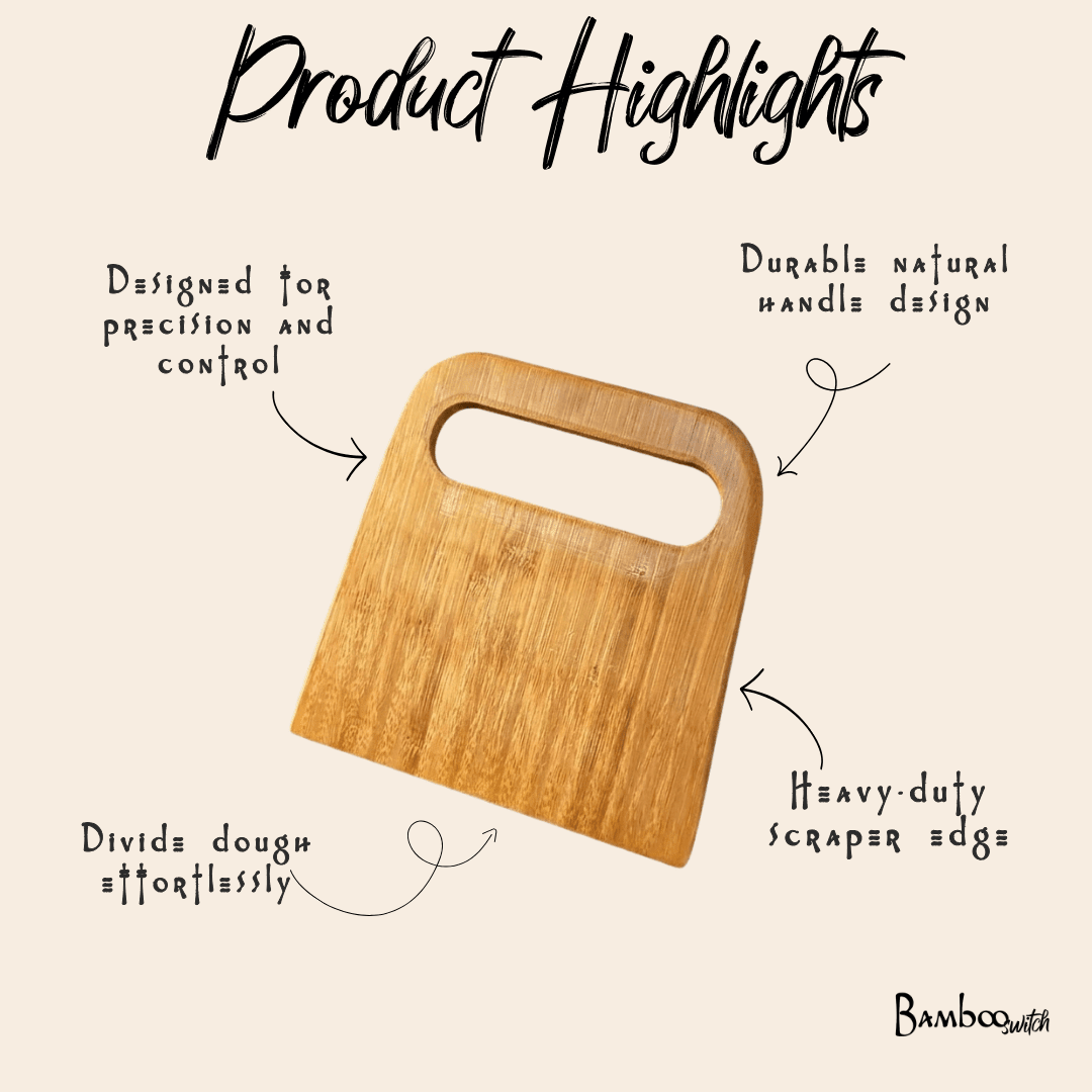 Bamboo Rolling Pin and Dough Scraper - Bamboo Switch