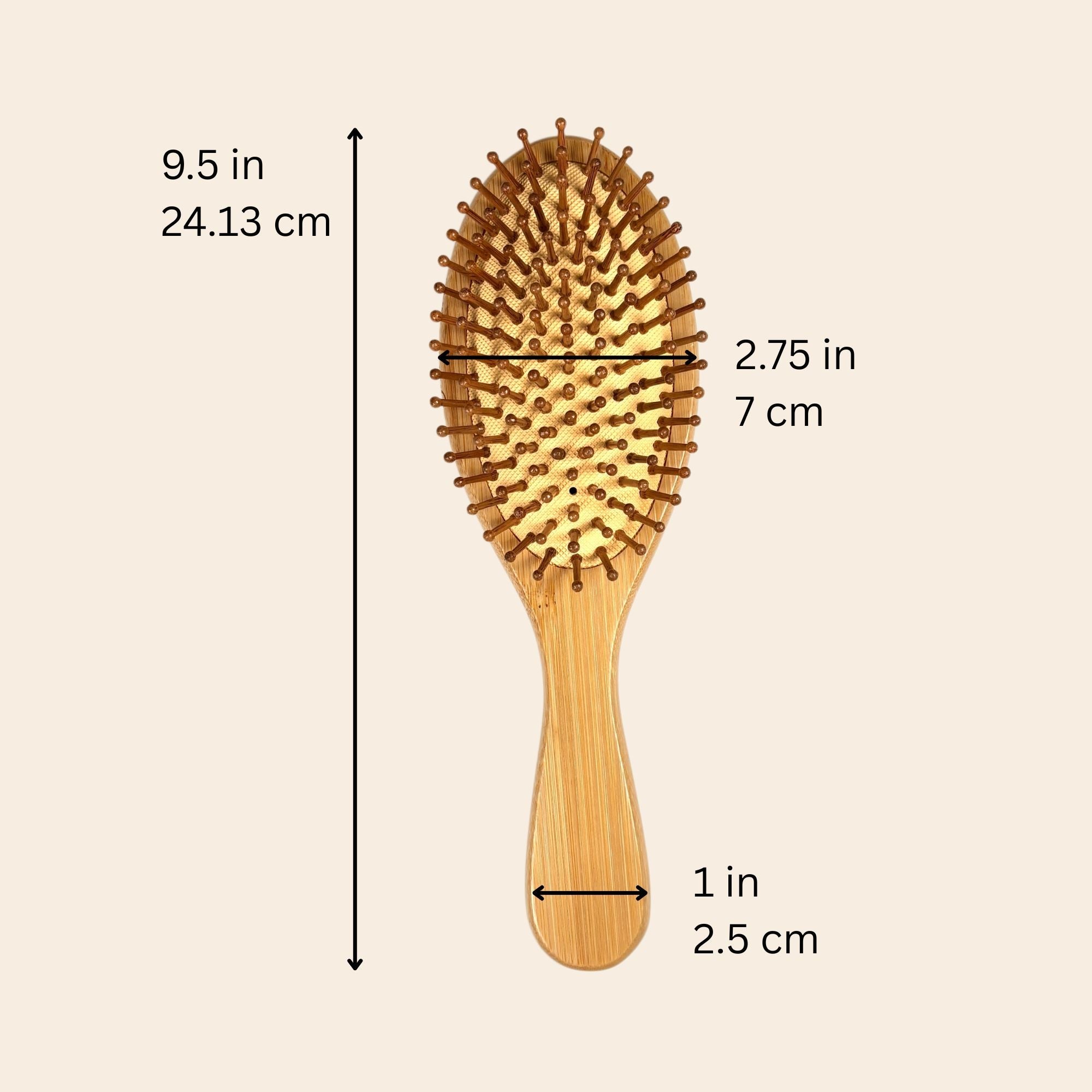 Bamboo Rounded Hair Brush | Classic Handle - Bamboo Switch