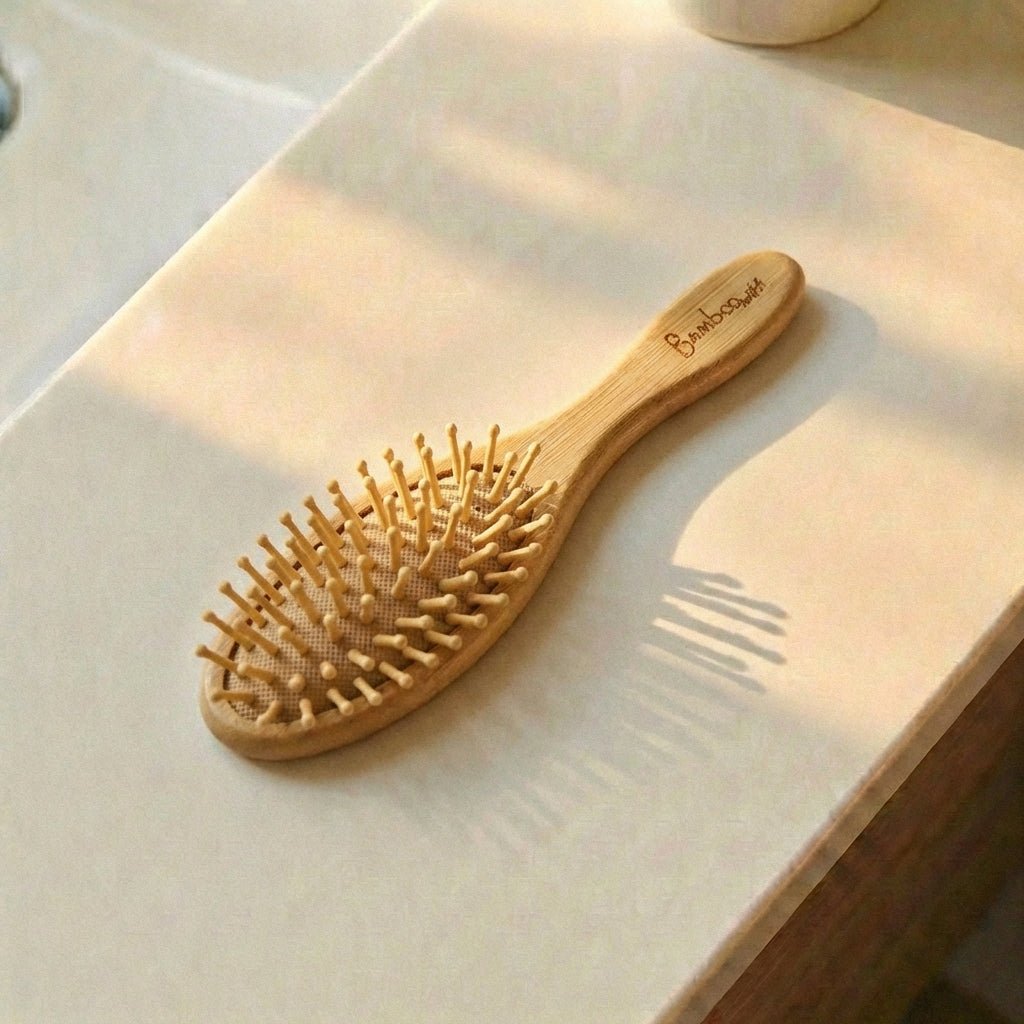 Bamboo Rounded Hair Brush | For Kids - Bamboo Switch