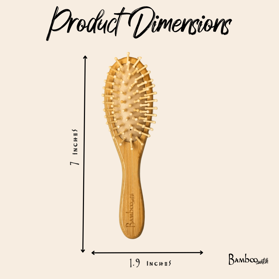 Bamboo Rounded Hair Brush | For Kids - Bamboo Switch