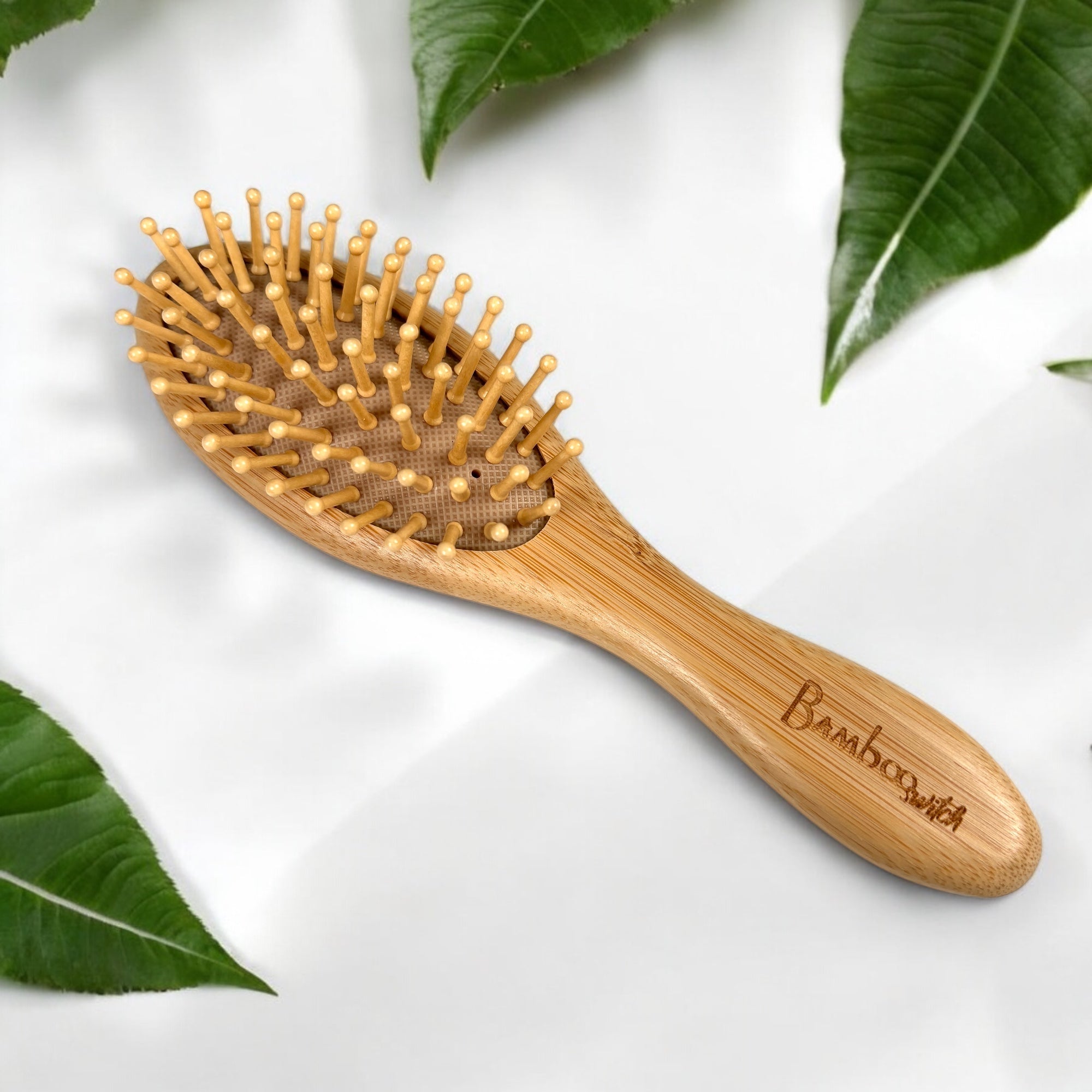 Bamboo Rounded Paddle Hair Brush | For Kids - Bamboo Switch