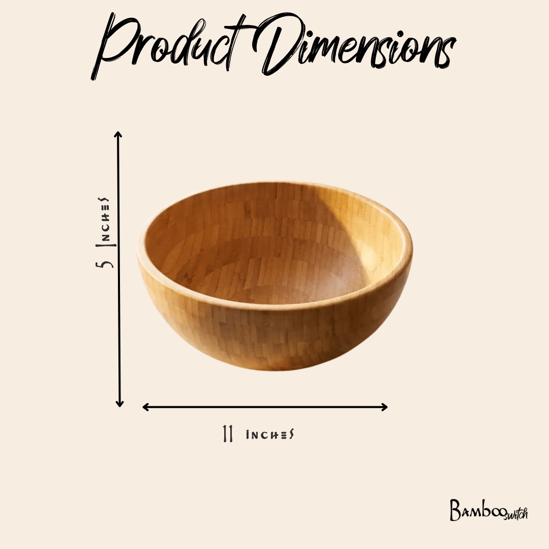Bamboo Salad Bowl & Salad Hands Set - Bamboo Switch