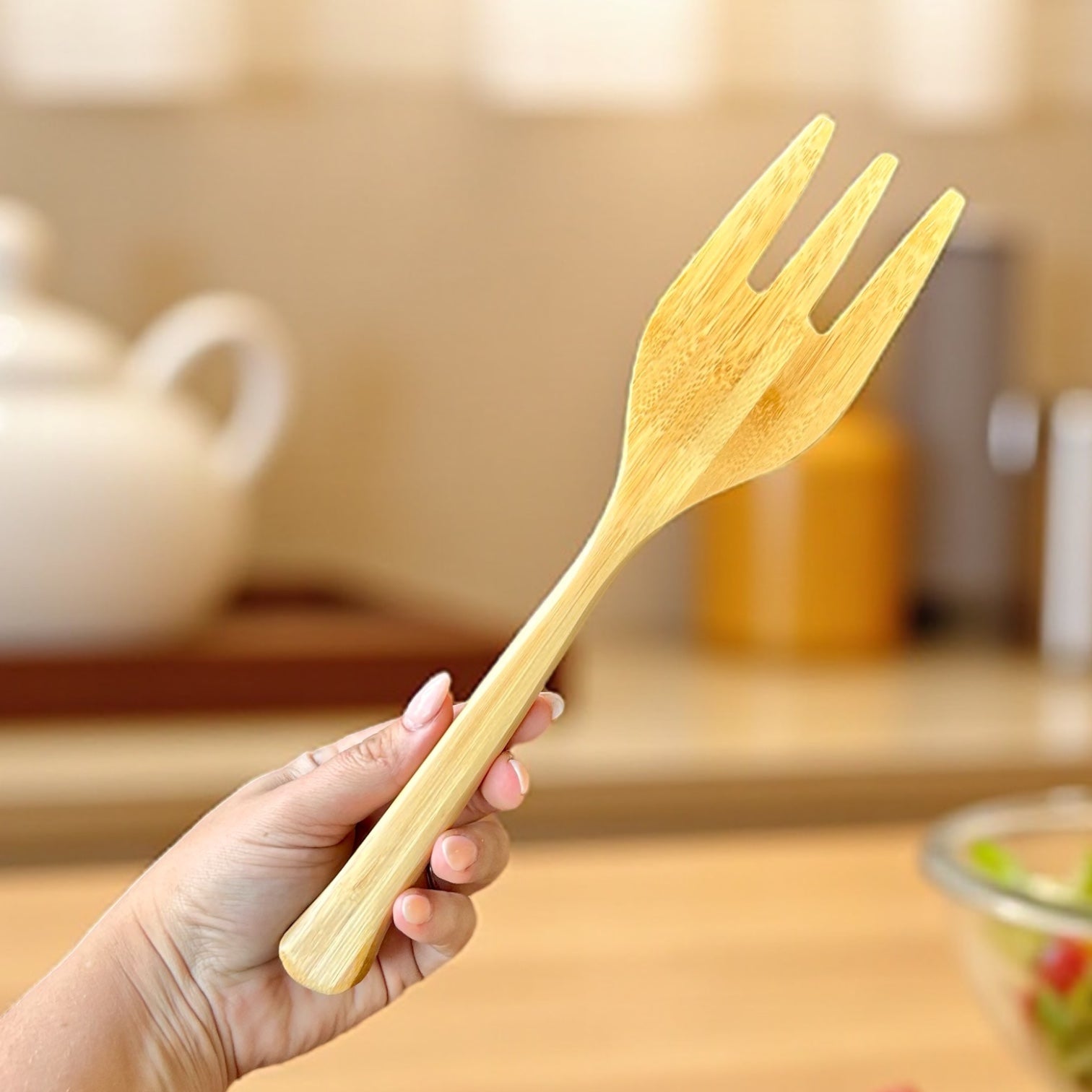 Bamboo Salad Serving Fork - Bamboo Switch