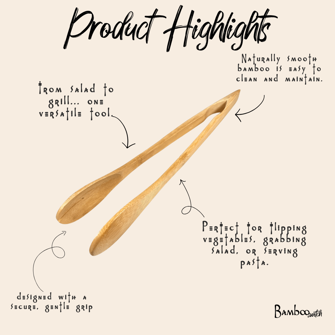 Bamboo Slotted Tongs - Bamboo Switch