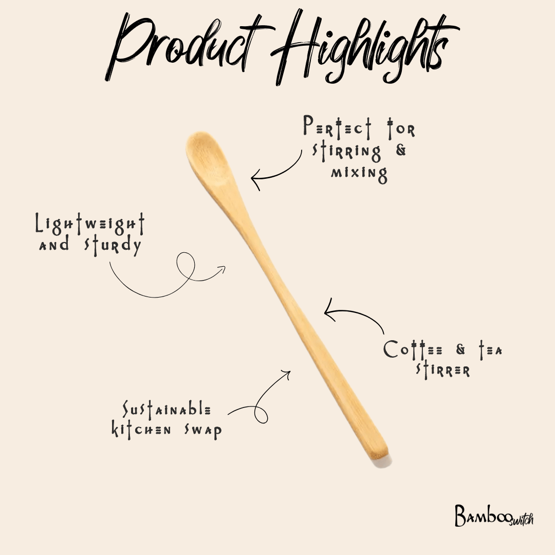 Bamboo Spoon | Long Stir Spoon - Bamboo Switch
