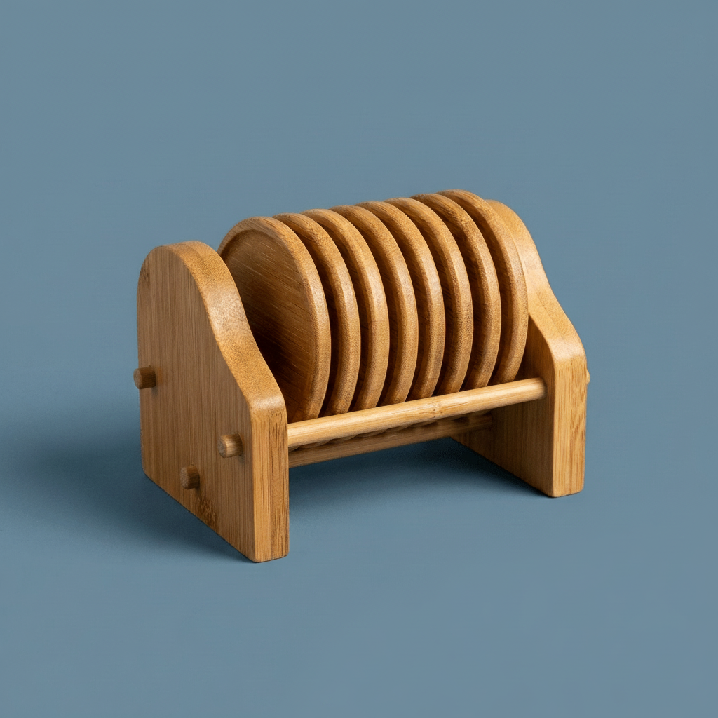 Bamboo Tea Coaster & Holder | 8pc - Bamboo Switch