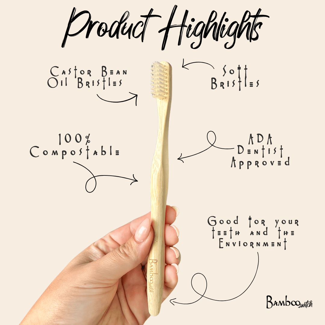 Bamboo Toothbrush | Compostable Bristle - Bamboo Switch
